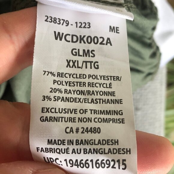 NWT Dickies Women Wide Leg Pull On Pants Moisture Odour Control Khaki Green XXL - Picture 7 of 14